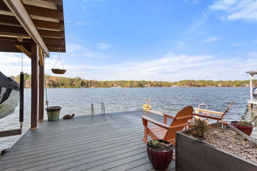 This waterfront home is now available! Priced to sell, the property offers an incredible opportunity to own a home on the water! Spacious interior boasts 3 BR, 2.5 BA, man cave, living areas, and includes a versatile bonus room, office, providing plenty of space! NEW BULKHEAD!  Updated windows through out ensure energy efficiency and enhance natural light. The kitchen features elegant granite countertops adding a touch of sophistication to the heart of the home. The bedrooms offer ample space, master suite comes complete with an ensuite bathroom for added privacy. The living area features an open concept design, perfect for entertaining! Enjoy the expansive deck and enjoy views of the main lake. The location of this home is impressive, in the charming community of Hideaway, you'll enjoy a peaceful atmosphere with lots of amenities. With extra parking spaces available, there is no shortage for vehicles or storage. Don't miss out on this incredible opportunity to own a waterfront Oasis!