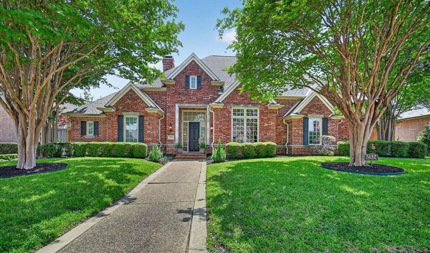 Experience elevated living in this fully renovated, transitionally styled home, ideally positioned on a quiet interior street in the prestigious Bent Tree North neighborhood of Far North Dallas. Offering 5 bedrooms, 5.5 baths, and approximately 4,770 square feet, this residence seamlessly blends timeless design with thoughtfully curated, high-end updates.  Completely reimagined from top to bottom, the home showcases on-trend finishes including hardwood floors, designer lighting, custom tilework, and a soft neutral palette that enhances the abundance of natural light throughout. Each space reflects a cohesive, sophisticated aesthetic tailored for today’s modern lifestyle. The main level features a spacious primary suite with a sitting area and a beautifully renovated spa-inspired bath, complete with marble surfaces and updated fixtures. A secondary bedroom with a full bath on the first floor offers flexibility for guests, a home office, or fitness space.  Upstairs, three additional bedrooms—each with its own updated en-suite bath—are complemented by a large game room. A separate bonus room with a bar and space for a pool table creates an ideal setting for entertaining.  At the heart of the home, the redesigned chef’s kitchen features a striking quartzite island with bar seating, abundant cabinetry, GE Café 6-burner gas range with double oven and griddle, built-in refrigerator, and under-cabinet microwave drawer. The kitchen opens seamlessly to the breakfast area and a private side patio, perfect for grilling or morning coffee. Expansive windows overlook the resort-style backyard, complete with a sparkling pool, generous patio space for lounging and dining, and a grassy lawn beyond—ideal for pets and play. Located within highly rated Plano West ISD and in close proximity to premier private schools, this home also offers convenient access to Addison, West Plano, major thoroughfares including the Dallas N and Bush Tollways, DFW Airport and downtown Dallas.