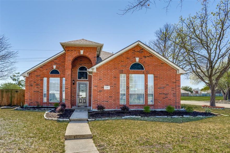 $5000 INCENTIVE TOWARD BUYERS CLOSING COSTS!! Completely Updated and Move-In Ready! Welcome to this beautifully updated one-story home located on a desirable corner lot in Murphy. Featuring a spacious open floor plan and split-bedroom layout, this home offers both comfort and functionality. The kitchen and primary bathroom have been fully remodeled, complemented by fresh interior paint throughout and durable wood-look tile flooring with NO carpet anywhere in the home. Enjoy outdoor living with a large covered patio and spacious backyard, perfect for relaxing or entertaining. The home sits adjacent to Maxwell Creek Trail and is just around the corner from The Timbers Nature Preserve City Park, offering a playground, basketball court, and softball and baseball practice fields. 
Conveniently located near Murphy Marketplace with shopping and dining, plus the upcoming H-E-B at FM 544 and McCreary just minutes away. This updated home combines modern finishes, a fantastic layout, and an unbeatable location—ready for you to move right in!