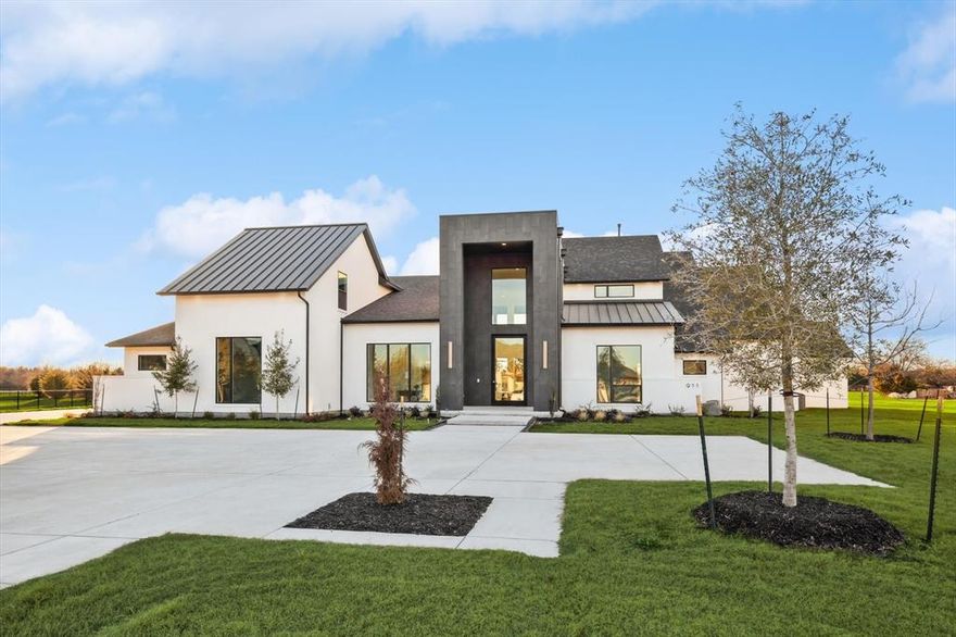 Welcome to your EAST FACING, modern masterpiece. This J. Anthony built home has never been lived in and features 5-beds and 6.1-bathrooms, office, media room, and much more. With oversized rooms, an inviting UNIQUE floor plan, and bountiful natural lighting you will never want to leave. . 

While the chef’s kitchen boasts Thermador appliances, if you are hosting, you can easily cook in the full prep kitchen hidden behind custom pocket doors. The open-concept living room features a wall of sliding windows,  opening up to an oversized covered patio featuring a spiral staircase to your private balcony overlooking the longhorn cattle in the field adjacent. All secondary bedrooms and the office include their unique ensuite. Parking is simple with your oversized driveway with plentiful parking, and a private 4-car garage with plenty of space for all the toys.