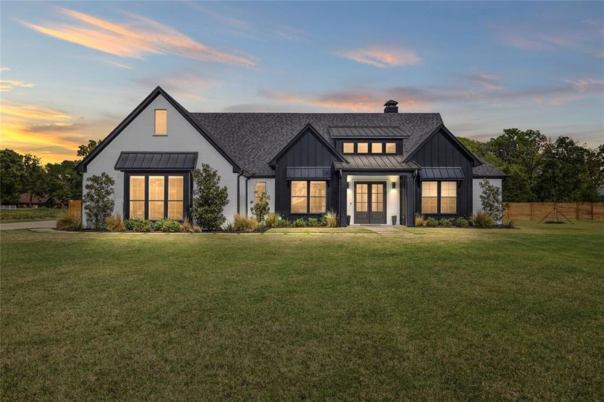 This stunning 4-bedroom, 3-bath home features a spacious and thoughtfully designed layout, complete with additional bonus spaces perfect for entertaining, a home office, or flex use. From the moment you step inside, you’ll be captivated by the soaring vaulted ceilings, abundant natural light, and elegant finishes throughout. Designer touches include custom cabinetry, high-end fixtures, and dimmable lighting to create the perfect ambiance in every room. The heart of the home is the open-concept living area, seamlessly connecting to a chef’s dream kitchen outfitted with commercial-grade appliances, including an oversized refrigerator and double ovens—ideal for hosting gatherings of any size. The split floor plan offers a private owner’s suite retreat, separate from the guest bedrooms for maximum comfort and privacy. Upstairs attic access provides excellent storage and presents an exciting opportunity to easily convert into additional living space or a bonus room. Situated on nearly 6 acres, this property boasts the largest lot in the highly sought-after Blue Ridge Estates and offers peaceful water views of Lake Palestine. The outdoor amenities are just as impressive, featuring a spacious back porch perfect for entertaining and a stunning in-ground heated pool for year-round enjoyment. The long, wide driveway accommodates ample parking, making it ideal for hosting events, while the additional acreage provides even more space for guests and recreational use. Adding to its unique charm, this is the only property in the neighborhood permitted to have chickens, and a few currently roam the backyard, enhancing the home's serene, country feel. Minutes from the marina. Located within the highly desirable Bullard ISD and conveniently positioned between Bullard and Flint, this home offers easy access to Tyler while maintaining a peaceful, private setting. This one-of-a-kind estate truly has it all—space, luxury, and location. Don’t miss your chance to experience it in person!