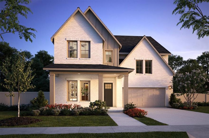 NORMANDY HOMES ROUSSEAU floor plan.  Our renowned model home plan on a South facing lot in Frisco spans 3,945 square feet and offers luxurious living. Inside, discover an elegant design, an open living area, and a chef’s kitchen with top-notch appliances. Enjoy a spacious study, and a lavish owner’s suite on the main floor. With a secondary bedroom and full bathroom downstairs, plus three more bedrooms and baths upstairs, ample space for your family and guests. Enjoy a media and game room, perfect for entertainment. This coveted plan is almost sold out!