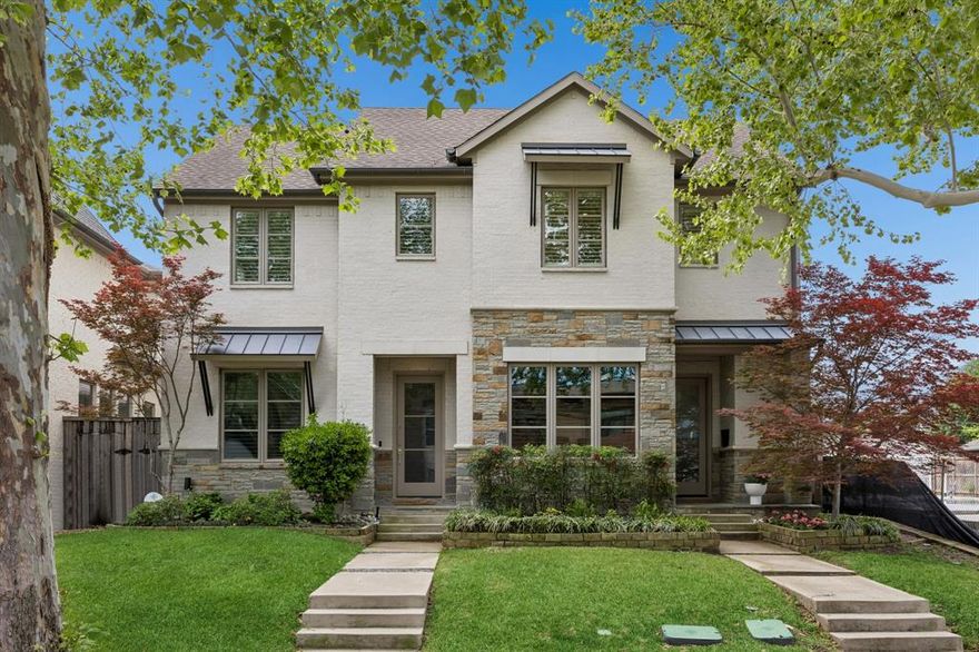 Perfectly positioned just moments from Glencoe Park, 5432 Martel offers the ideal blend of location, style, and effortless living in the heart of East Dallas. This sleek single-family attached home is filled with high-design finishes, soaring ceilings, and incredible natural light that pours in from every angle. The thoughtfully designed first floor features a welcoming parlor—perfect as a formal sitting area, private study, or even a music room—alongside an open-concept living space with seamless flow, ideal for both everyday living and entertaining. Clean lines, elevated materials, and a fresh, modern aesthetic carry throughout the home. Step outside to a fantastic covered patio, creating the perfect extension of the living space for hosting or unwinding. A rear-entry two-car garage adds both convenience and privacy. Upstairs, all three bedrooms offer en suite bathrooms with beautiful, high-end finishes, creating private retreats for everyone. The spacious primary suite is a true standout, designed with both comfort and style in mind. Low-maintenance, lock-and-leave living meets timeless design in one of East Dallas’ most coveted locations—just minutes from parks, dining, and everything you love about the neighborhood. This home is sleek, stunning, and truly has it all.