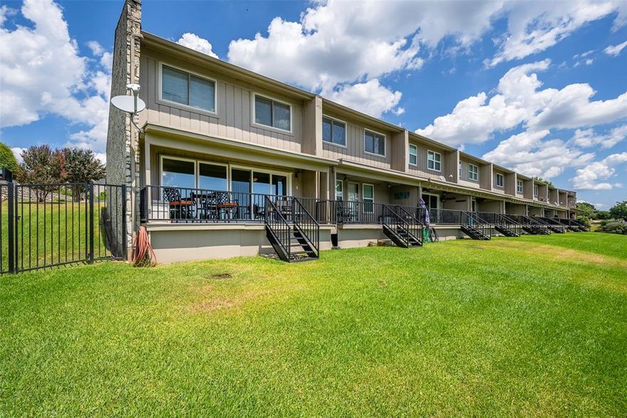 Enjoy lakefront living in this charming 2 bedroom, 1.5 bath condo located in Decordova Bend Estates.  Stunning waterfront views just steps from your backdoor, this is an end unit.  This property offers a perfect blend of comfort and convenience.  Inside, you will find a bright, open layout with electric shades, cozy kitchen, large open concept living area.  Whether you are looking for a weekend getaway, or full time lake living this home is move in ready. Ponte Verde offers private swim dock and boat marina.  (boat slips are extra).  You are within in walking distance of the clubhouse and community pool, pickelball, unlimited golf.