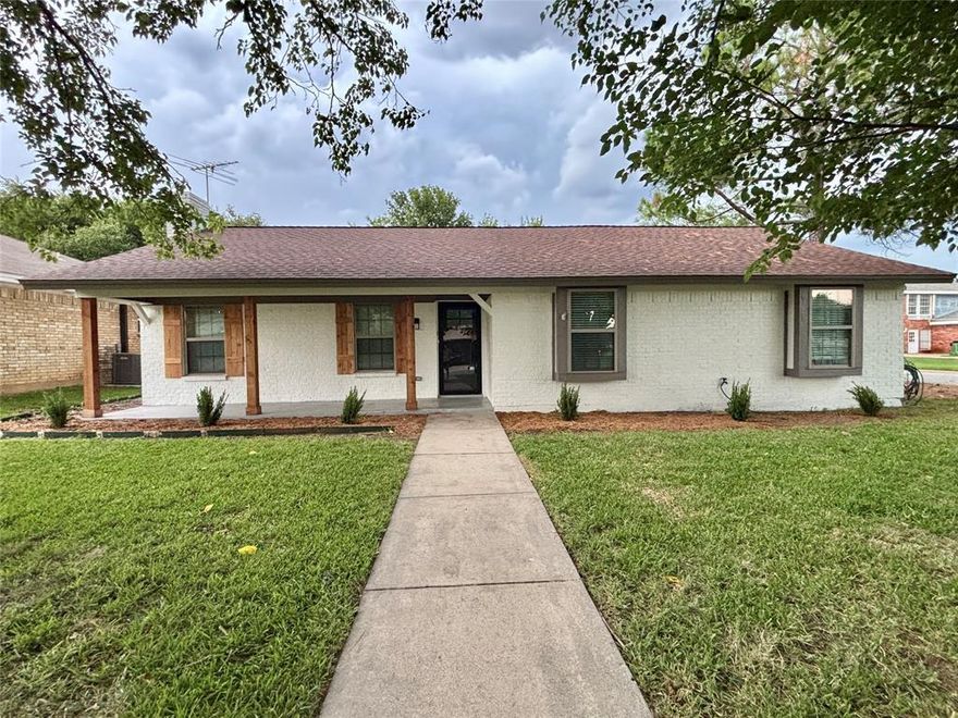 BACK ON MARKET NO FAULT OF THE SELLER, BUYERS FINANCING FELL THROUGH!!!! Seller willing to help with closing cost with an acceptable offer. Please call agent for more information.   Charming Fully Remodeled 3-Bedroom Home on a Prime Corner Lot!
Welcome to this beautifully updated 3-bedroom, 2-bathroom home that’s move-in ready and packed with upgrades! From the moment you arrive, you’ll notice the curb appeal with freshly painted brick and trim, new landscaping with mulch, and eye-catching cedar posts. Two mature trees add shade and charm to the spacious front yard.
Step inside to a completely renovated interior, featuring an open layout perfect for entertaining. The kitchen boasts all-new appliances including a refrigerator, enjoy the gorgeous lighting over the bar seating and eat-in area, and a pantry with convenient pull-out drawers.
Both bathrooms have been thoughtfully upgraded with luxurious walk-in showers featuring rain shower-heads, direct sprays, and relaxing body sprays perfect for unwinding after a long day.
Enjoy outdoor living year-round on the extended, oversized back patio ideal for hosting gatherings or simply relaxing. Very private with the new wood fence. 
Located directly across from a community park and ball field, this home sits in a friendly neighborhood with a welcoming atmosphere, where you'll often see families walking, children playing, and neighbors enjoying the outdoors. All of this is situated within the highly regarded Birdville ISD.
If you’re looking for a home that feels brand new in a vibrant, family-friendly location…. this is it!
