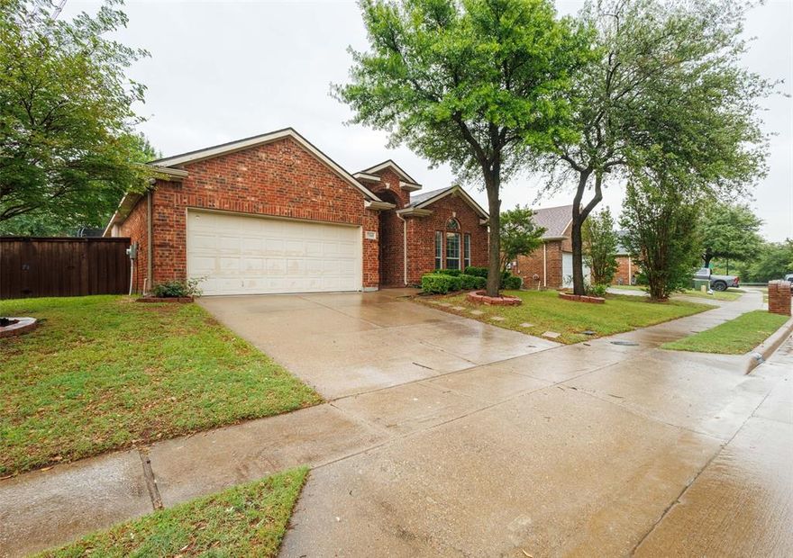 Charming single-story home featuring 3 bedrooms, 2 full baths, and approximately 1,871 sq ft. This well-maintained home offers a functional split-bedroom floor plan with multiple living areas or optional study, ideal for flexible living. Interior highlights include ceramic tile flooring, neutral tones, and ceiling fans throughout. The spacious primary suite features dual sinks, garden tub, separate shower, and walk-in closet. Kitchen includes ample storage with a pantry and adjacent dining area. Additional features include a 2-car garage and covered patio. Conveniently located near major highways, shopping, and dining.