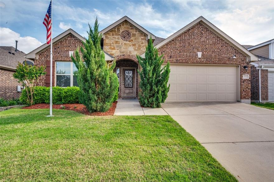 Welcome to 1904 Alton Way, a one-owner home in the master-planned community of Arrowbrooke in Aubrey, Texas. Built in 2017 by Beazer Homes, this Millbrook floorplan offers a functional layout with 4 bedrooms, 2 bathrooms, a dedicated study, a formal dining area, and an extended covered patio that adds valuable outdoor living space. Inside, the open-concept design connects the kitchen, breakfast area, and main living space, creating a layout that works for both everyday living and entertaining. The kitchen is equipped with stainless steel appliances, granite countertops, and ample cabinet and prep space, all positioned to keep you connected to the heart of the home. The formal dining area provides flexibility for hosting gatherings or creating a more defined space for meals and special occasions. The private primary suite is designed for comfort, featuring a spacious layout, a large walk-in closet, and an ensuite bathroom with a soaking tub and separate shower. Arrowbrooke is approximately 410 acres and offers a wide range of community amenities, including multiple parks and playgrounds, walking and biking trails, swimming pools, catch-and-release fishing ponds, and several amenity centers conveniently located throughout the neighborhood. The home is ideally positioned just minutes from everyday conveniences and major destinations, including Costco, HEB, PGA Frisco, and the upcoming Universal Kids Resort. This is a well-rounded opportunity to own a well-maintained home with space, function, and access to some of North Texas’ fastest-growing areas. Beazer Homes are built with ENERGY STAR® certification, offering verified energy efficiency, improved comfort, and potential savings on utility costs.