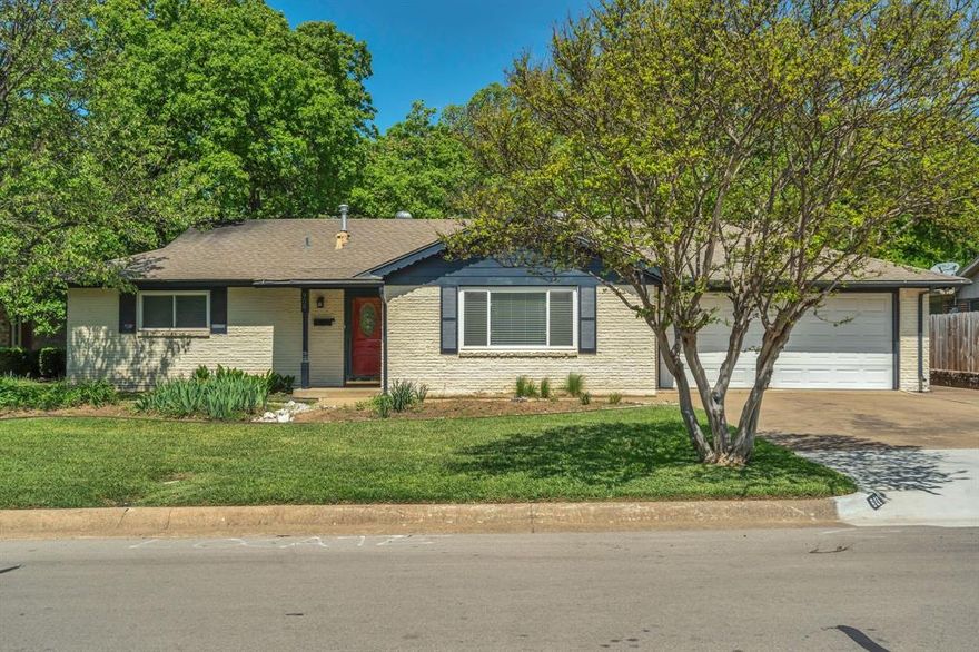 This fabulous home is ready for you!  Enjoy your summer in the pool and enjoying the backyard.  From the front curb appeal to the well maintained home and the amazing backyard.  There's so much to love about this home.  Newer windows allow an abundance of light throughout the home. The back room is 23x14 and has a beautiful stone fireplace.  This will make a great den or a game room.  The front living room and flex space are adjacent to the kitchen and dining making entertaining a breeze.  Your backyard has a pool and a workshop with electric.  There is still enough yard space left for gardening and kids and pets to run.  Room for everyone!  Three nice sized bedrooms and good closet space.  The primary bedroom has an ensuite bath with a shower. The leaf net for the pool and all the pool accessories convey with the home.  There are extra boxes of the wood flooring for use if needed.   Come see this fabulous home today and make it your own in time for summer fun!