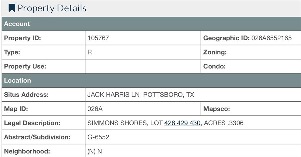 Simmons Shores - Land