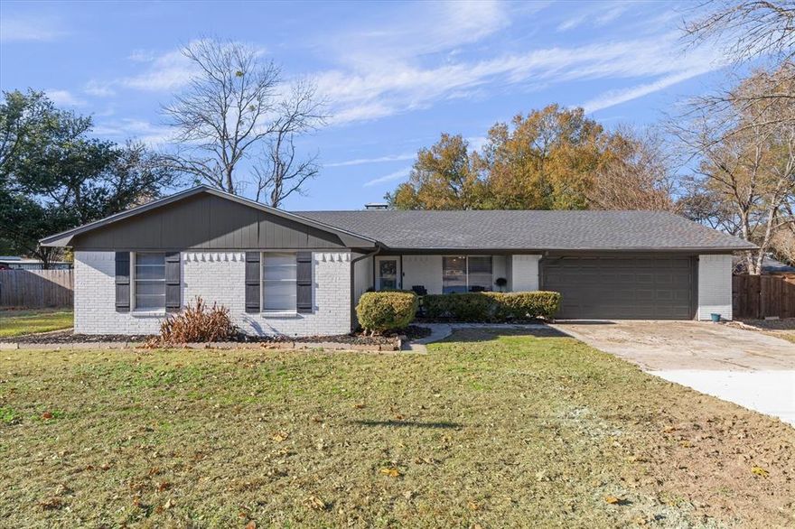 Welcome home to this beautifully updated 4-bedroom charmer in one of Canton's most desired and established neighborhoods! Step inside to find many updates such as the remodeled eat in kitchen with stylish 2025 backsplash, recent countertops, fresh trendy colors and updated easy care flooring. The spacious living area features a cozy wood-burning fireplace- perfect for enjoying game night with the family. Large private master suite with ensuite bath with shower. Major updates already done for you are 2022 HVAC system, 2019 roof, 2022 updated plumbing, and 2021 hot water heater, all giving you peace of mind. Enjoy evenings on the inviting covered porch or large covered back patio overlooking a large fenced .30 backyard-great for kids, pets and outdoor BBQ entertaining. Fresh exterior paint in 2025 completes this move in ready gem! Live less than 2 miles to any Canton ISD schools!