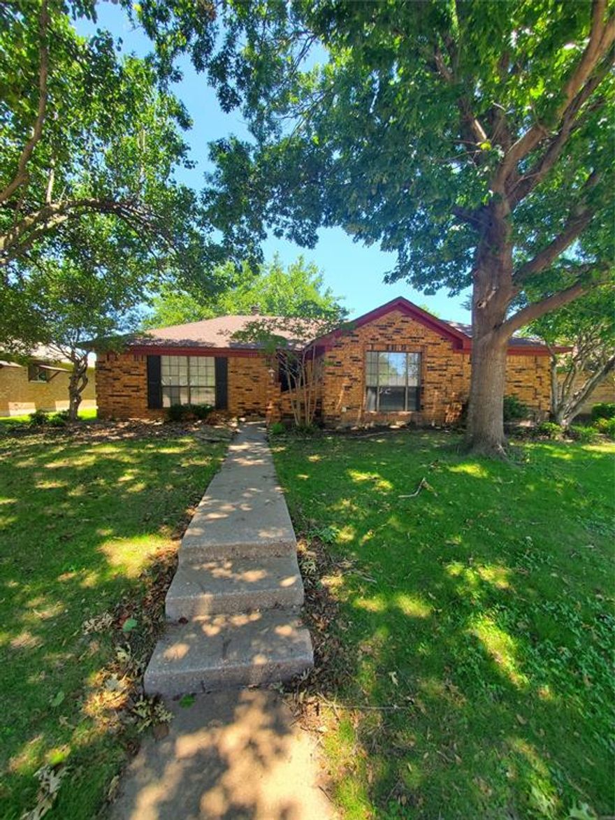 Wonderful house in sought after Allen neighborhood. Home includes updated guest bathroom and luxury vinyl plank in livingroom.  A large backyard is great for entertaining outside.