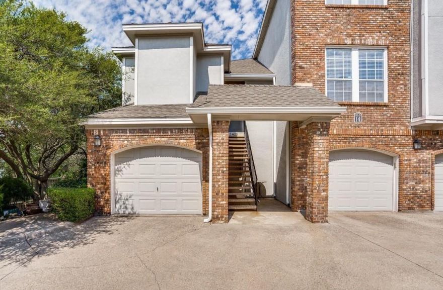 Beautiful Low Maintenance Townhome in Highly Sought After Montfort Townhomes. 

Welcome to this bright & inviting 2 bedroom, 2.5 bath end unit townhome located in the desirable gated Montfort Townhomes community.

The spacious open concept living area is filled with natural light & features a wood burning fireplace, dry bar with wine fridge and plenty of space for a home office. The kitchen boasts granite countertops, tile backsplash & stainless steel appliances. The laundry room is conveniently located just off the kitchen complete with full size washer & dryer, pantry & extra storage space. A half bath off the living area is perfect for guests & entertaining.

The primary suite offers vaulted ceilings & an ensuite bathroom with granite countertops, tile floors & a relaxing garden tub. Secondary bedroom with an adjacent updated full bath.

Additional highlights include ample storage throughout, a large storage closet at the entry of the home & a 1 car garage with an oversized walk in storage area ideal for bikes, kayaks or other large items.

Enjoy the convenience of an established gated community with a community pool, water, trash & maintenance included in HOA, ample parking & low insurance costs. Centrally located in the heart of Addison with quick access to major highways, tollways & airports. Quick walk to Celestial Park, White Rock Creek Trail (paved), Village on the Parkway & countless restaurants & entertainment options.

This home qualifies for a lender-paid 2-1 buy down with a 5.045% interest rate, offering reduced monthly payments for the first two years at no cost to the buyer or seller.