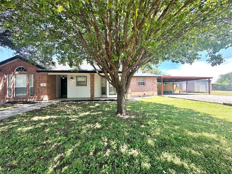 Come enjoy living on one of the most private roads in Tuscola. Conveniently located just blocks away from Jim Ned schools and athletic facilities. This is the place to live if you are seeking a road without all the rowdy traffic. The road is a dead end and is usually only traveled by neighboring property owners and guests. This 3 bedroom 2 bath home has all that is needed in a cozy home that is absolutely inviting the moment you walk through the front door. There is no lack of natural light in this home. Keep your vehicles protected from the elements with the large double carport just outside the side entry door of the home that also keeps you protected from the elements as well. This very large property includes the adjacent lot and also includes a 14x24 storage building that is perfect for projects or small business needs. The fully privacy fenced backyard is a dream yard providing so much outdoor space to allow pets or kids to be safe and contained while still allowing room for all of your outdoor accessories. Enjoy your days or nights on the back covered patio just out the rear entry french doors. Entertaining guests while being comfortable under the covering is such a big plus with this Texas weather. This home and very large property is a gem to find in the city limits so convenient to shopping and city offices. Only 20 minutes from Abilene Southside for all your errands and appointment needs. Come check this property out for yourself, you will not be disappointed.