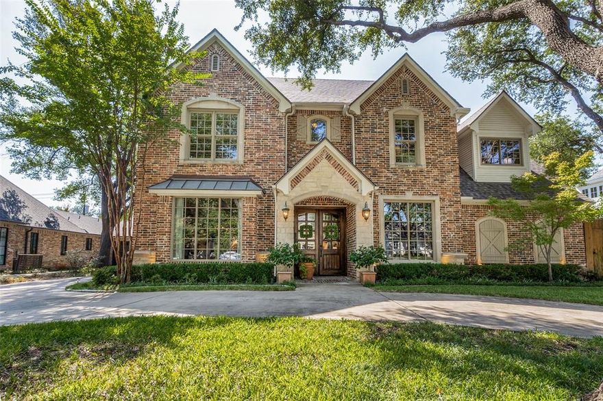 Spacious, well-designed 5 BEDROOM home in desirable Preston Hollow!  Welcomed by an inviting entry flanked with formal Dining and quaint sitting area, this lovely home offers an open, inviting floor plan with soaring two story ceilings and Austin stone WBFP in the Great Room. The gourmet kitchen is outfitted with stainless appliances, granite counters, a breakfast alcove, serving bar, butler's pantry and adjacent wet bar with wine frig and icemaker, well-suited for entertaining.  The DOWNSTAIRS Primary suite offers a serene setting overlooking the landscaped backyard and offers a luxe en-suite bath with jetted tub, separate shower, dual vanities and expansive walk-in closet.  An additional bedroom w full bath and a spacious utility complete the first floor.  The upstairs offers 3 additional Bedrooms, a common living area and a significant bonus space ideal for easy access storage or workout room.  A new 2023 IR Roof and 2 new HVAC systems add value to this well maintained home.