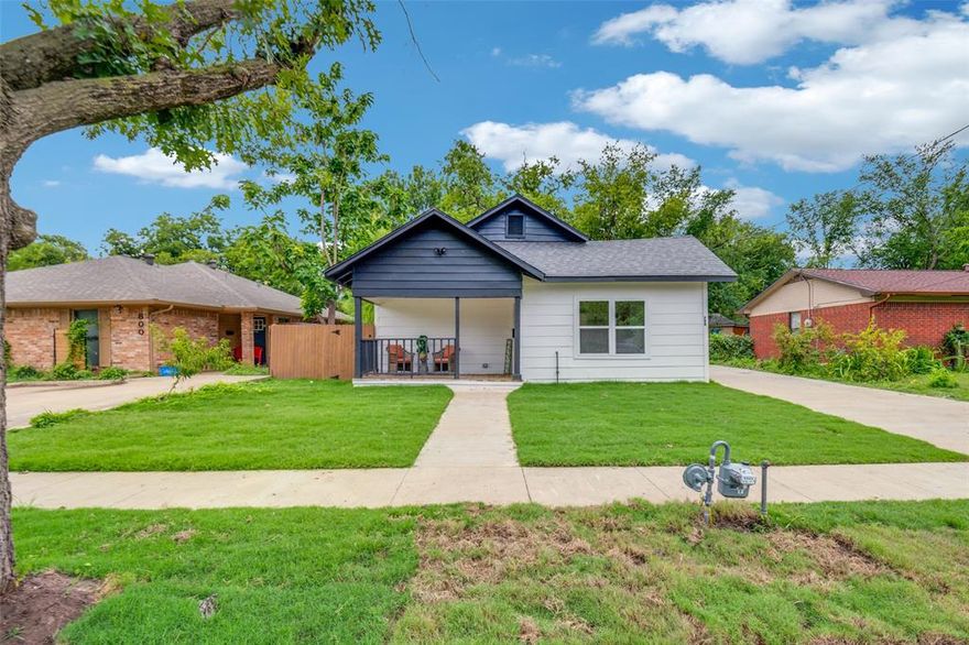 This absolutely adorable craftsman home originally built in 1928 was taken down to the studs and built back up, over 90% of the home has been redone.  Everything in the house is updated including foundation, plumbing, roof, HVAC, and elctrical.  The home was converted into a 3bd2ba th with an open-concept living, dining, and kitchen area.   All new siding, paint, front porch, luxury-vinyl plank flooring.  The kitchen has updated kitchen cabinets, an oversized island, quartz countertops, stainless steel appliances.  The bathrooms are completely remodeled and have beautiful finishes including glass doors.  The guest bathroom has a shower and tub combo.  The laundry room was moved to the center of the home to make it more accessible for the family.  The backyard has an updated privacy fence with a large backyard, oversized storage shed that can be converted into a small apartment, and a gazebo for entertaining.  Full front yard sod has been provided as well.  Come see your new home today!