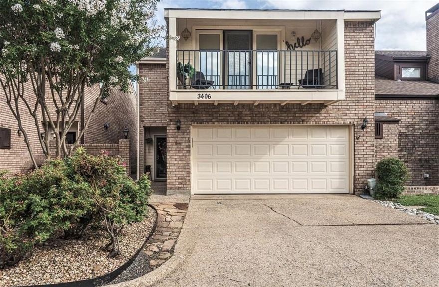 A wonderful 2 bedroom, 2.5 bathroom townhome in the heart of Brookhaven Country Club that includes a large open living space with a decorative fireplace, tons of natural light, and hardwood flooring. The kitchen has granite counter-tops, stainless steel appliances, and a refrigerator. The upstairs guest suite has an attached room that is perfect for a private study or gym. The beautiful back garden has brick fencing and is perfect for your pets. The home includes a 2-car garage, a balcony off the master suite and a oversized laundry room with washer & dryer. The home can also be leased furnished if needed. A very quiet neighborhood with easy access to golf, tennis, fitness, and dining.