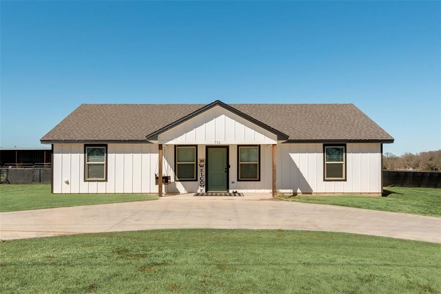 Nestled on over 17 acres of picturesque land, this stunning horse-centric property offers the perfect blend of rural tranquility and modern convenience. Located just a few miles from the Chisolm Trail Parkway in Cleburne, the 1,500 square foot home built in 2022, is a testament to contemporary design and comfort, making it an ideal retreat for horse enthusiasts and nature lovers alike. The equestrian facilities include a well-maintained 96x34, 8 stall barn, tack room with storage loft, and ample pasture space. Frost proof farm faucets throughout the property. The arena with a mixture of quality cushion sand, beach sand, and native soil is 100x250. Additionally, there is a medium size pond in one of the large paddocks and a creek running along the back of the property. Enjoy the peace of country living while being just a short drive from the vibrant city of Fort Worth, offering shopping, dining, entertainment, and more. This is an excellent opportunity for a trainer or potential as an income producing property. Don't miss this rare opportunity to own a beautiful horse property that combines modern living with equestrian excellence. Schedule a viewing today and experience the charm and convenience of this exceptional home.