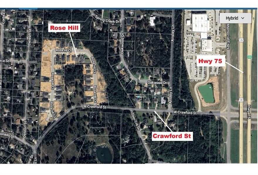 Available 60 ft wide lot in beautiful established new community in Denison, TX. Development is less than .5 miles west of Hwy 75 off of Crawford Street, which provides convenient access to local amenities, businesses and surrounding areas, including Lake Texoma.  Bring your own builder and build your dream house as there are limited building restrictions through the established HOA. The Denison-Sherman area is experiencing phenomenal growth through the expansion and addition of area businesses - this is a very unique and rare opportunity to build your new home in a new community with the builder of your choice. Development is zoned SF-7.5: Refer to Denison, TX zoning ordinance for SF-7.5 for all zoning information. A survey of the lot is not available, there is a certified final plat of the development that shows individual lot information and will be used for closing. A survey of the lot, if desired, will be the sole responsibility of the buyer. All information to be verified by buyer and buyer's agent