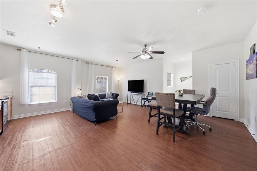 This beautifully maintained condo near Baylor University is an exceptional investment opportunity or the perfect home for Baylor parents, students, or faculty. Ideally located just minutes from campus, Magnolia Market at the Silos, and vibrant Downtown Waco, this property offers both convenience and lifestyle. A valuable feature is the one-car garage, along with additional parking spaces just outside the garage. The first level features a spacious and bright open-concept floor plan that effortlessly connects the living, dining, kitchen, and half bathroom which is ideal for entertaining or everyday living. The kitchen is a cooks dream, featuring upgraded granite countertops that provide ample space for meal prep and plenty of cabinets for storage. Upstairs, you’ll find two generously sized primary suites for maximum comfort and privacy. This condo is in move-in ready condition.
Bandera Ranch is a beautifully maintained gated community offering resort-style amenities including a business center, game room, fitness center, fireplace and lounge area, jogging trail, resort-style swimming pool with spa, tanning bed, putting green, basketball court, sand volleyball court, lush landscaped grounds, and 24-hour emergency maintenance.
Whether you’re expanding your investment portfolio or looking for a low-maintenance property in a prime location, this Bandera Ranch condo checks all the boxes.