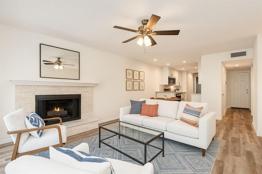 No water, sewer, or trash bill—and no lawn care—HOA covers it all!
Experience maintenance-free living where comfort meets convenience in this beautifully updated Quail Run condo. Step inside to a bright, open living space that features a decorative fireplace, rich luxury vinyl plank flooring, and plenty of natural light. The kitchen shines with quartz countertops, tile backsplash, stainless-steel appliances, and modern lighting. Both bedrooms are generously sized—each with its own private bath—ideal for roommates, guests, or a home office. Enjoy your private balcony nestled among mature trees, along with community amenities including two pools and an on-site fitness center.
Refrigerator, washer, and dryer are included. Conveniently located near Las Colinas, shopping, dining, and major highways. 
 Move-in ready and waiting for you—schedule your showing today!