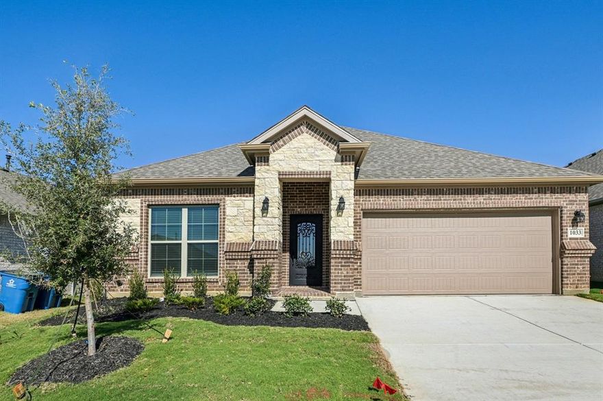 4.75% fixed interest rate available—ask for details! Welcome to your new home in the desirable Eagle Glen subdivision of Alvarado! This beautifully designed new construction offers 3 bedrooms, 2 baths, plus a dedicated study room—perfect for a home office or flex space. The open floorplan features split bedrooms for added privacy and flows seamlessly into the spacious living area. A modern kitchen boasts granite countertops, stainless steel appliances, built-in cabinets, and crown molding for a touch of elegance. Durable LVP flooring runs throughout the main spaces, combining style and practicality. Enjoy outdoor living with a covered porch in front and a covered patio in back—ideal for relaxing or entertaining.
