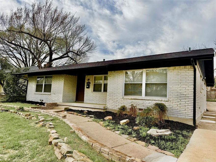 LOCATION, LOCATION, LOCATION LAKE HIGHLANDS, RISD, 1982 SQFT HOME PLUS GUEST UNIT 540 SQFT AND MUCH MORE! Remodeled charming traditional, one story home with 4 bedrooms, 2 full baths, 3 living spaces, 2 dining spaces, kitchen, utility room plus guest unit. This great gem has hardwood floors. High ceiling in the L-shape formals and an inviting gas fireplace in the family room off of the kitchen. Beautiful backyard and patio with grassy area and flower beds. The over-sized garage was converted to a Guest Unit. This home has it all!