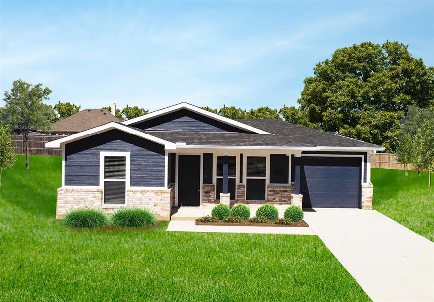 Beautiful affordable Cottage Home by Wyldewood Home. This is an excellent home for many different life stages on a cul de sac street. Three bedroom & two bath. Large backyard. Decorative light fixtures with matching door hardware. Custom wood cabinets & granite countertops in kitchen. Garage door opener with remotes. Mini-blinds.