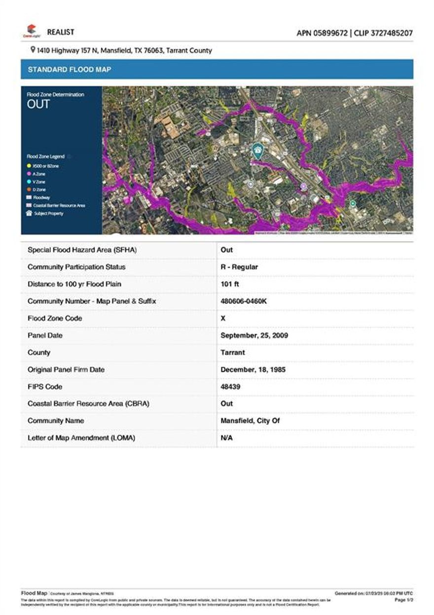 Over 4 Acres of Commercial Unimproved land off 157 and 287 in Mansfield.  Easy access to 157, 287, I-20, near Home Depot.
City of Mansfield Zonning: Commercial Retail Units