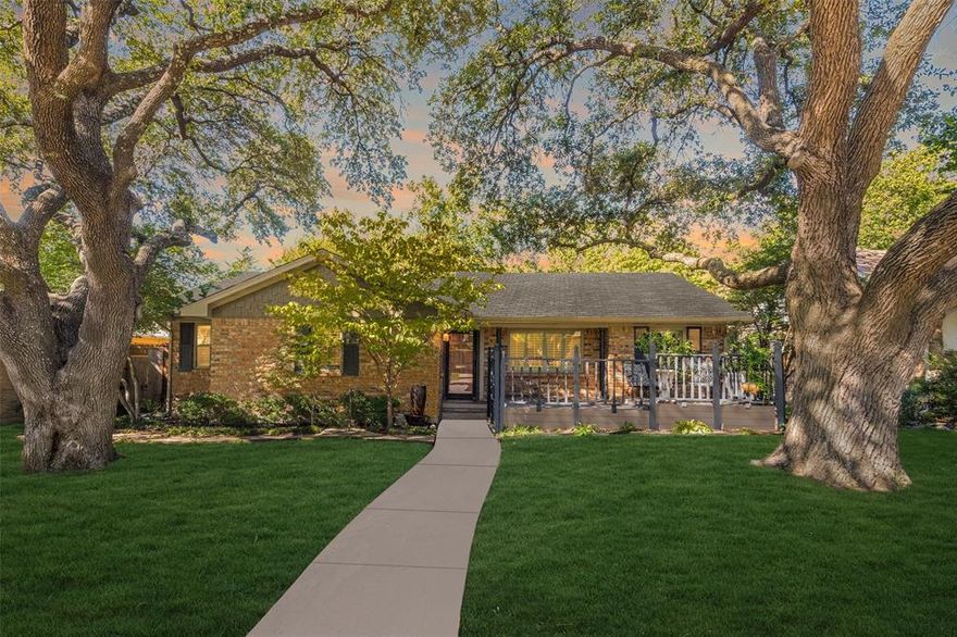 This well-maintained '60's pier & beam residence exudes timeless elegance. Graced with both front & rear decks, it offers an idyllic retreat within the cherished Lochwood neighborhood. Enter to a well-lit 2nd living space, which leads to the family room. This room captivates with its brick fireplace & elegant built-ins. The traditional floor plan reveals a galley kitchen & a cozy bfast nook, flowing gracefully into a well-placed laundry room & a 2-car oversized garage. Primary suite features a fully renovated bathroom w a frameless glass slider & designer tile. Yard has an amazing recently constructed covered deck overlooking a grassy yard with some tree cover, encompassed by an 8 ft wooden privacy fence. State-of-the-art hail proof carport gives you 4 covered parking spots! 2021 roof, '23 Trane HVAC, '21 ext paint, updated windows, & updated elec panel. Location provides easy access to 635, & amenities such as Lochwood Park! 5 min drive to shops, dining, & all things White Rock Lake.