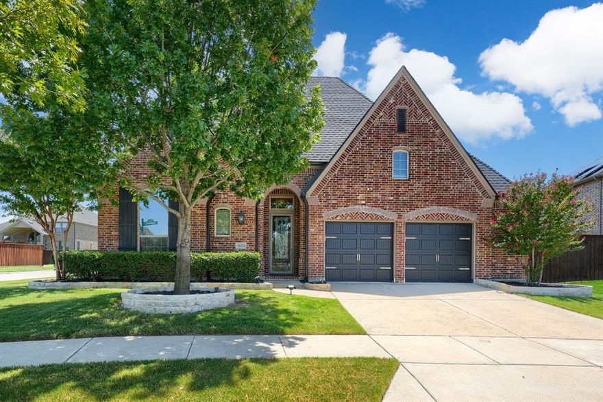 ****MOTIVATED SELLER****HUGE PRICE IMPROVEMENT****A gorgeous highland home, located on a premium corner lot almost a quarter of an acre, overlooking a green belt in the highly desirable Windsong Ranch in Prosper. ***HUGE ROOM UPSTAIRS WITH TWO CLOSETS AND A FULL BATH COULD BE USED AS A 4TH BEDROOM***
This stunning home exudes pride of ownership everywhere you turn. It’s been so well taken care of including replacing original garage door, both air conditioners replaced with one of them within the last month, professionally cleaned and paint touched up to truly make this home move-in-ready. The THREE AND A HALF GARAGE and under stairs storage provide a lot of storage. Beautiful nailed-down hardwood flooring through living and kitchen. The kitchen with double ovens has cabinets galore with a separate wall of counter top and additional cabinets. Roof replaced within a year and the enormous attic floor is reinforced with additional wood to be able to use as storage. The upstairs room with a full bath and closets could be used for anything your heart desires, bedroom, man cave, game room, sewing room, media, you name it. The huge backyard is a plain canvas awaiting the new owners to please their outdoor fantasy with either a pool, additional covered space for family and friends gatherings, and oh our furry friends will have a ball running around from every side of the yard. Windsong Ranch offers so much including resort style pool, tennis courts, Crystal lagoon with white sand beaches, community events, state-of-the art fitness center, trails and more. The location is idea, with shopping  center and plenty of places to dine and explore.