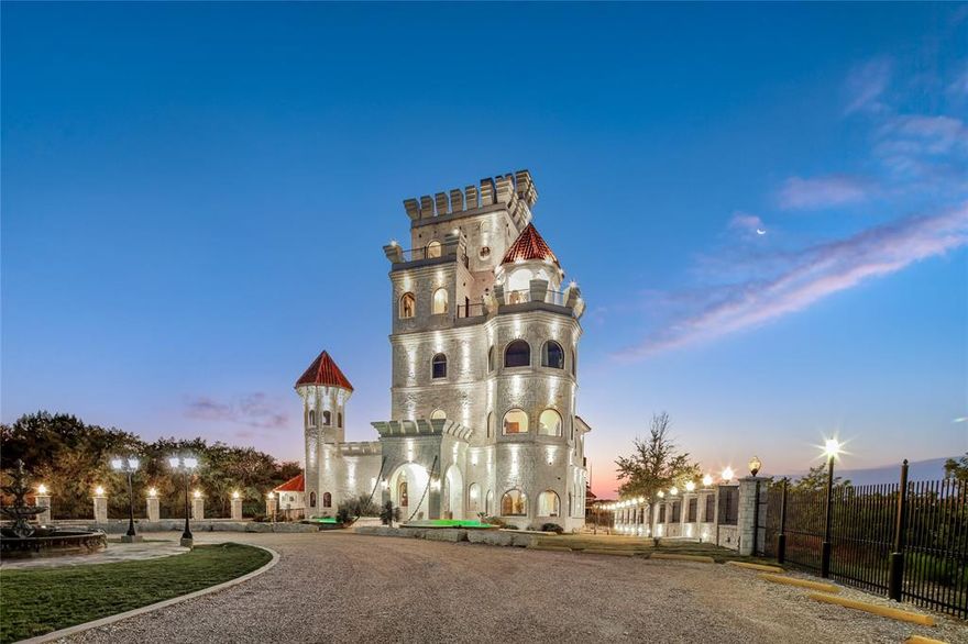 Imagination, meet reality. 

Parsons Castle is truly one of one. From the moment you see this 5-story fortress, poised like a crown on the cliffs above Lake Whitney, you feel its presence. Towering. Commanding. Powerful.

This is over 11,000 square feet of careful planning, strategic design, and perfect execution. The castle drawbridge and entry foyer lead into a 3,000 square-foot grand ballroom, perfect for a fairytale wedding or celebration. A lake-view elevator takes you to the third-story penthouse, where an open floorplan perfectly complements the unmatched, gallery-worthy views offered by floor-to-ceiling windows.  10 guest bedrooms, 15 bathrooms, a full-service bar, commercial prep kitchen, pool and spa, bridal suite, and private balconies throughout offer limitless potential as an event venue, a Texas-sized residence, or both. Regardless of the legacy you choose to create, it will be built of unforgettable nights. 

Panoramic views of the horizon from the fourth floor, gazebo-style terrace offer unmatched entertainment experiences that feel like you are both at the edge of the world, and on top of it.   

For decades to come, when this powerful Texas castle still watches over the waters of Lake Whitney, your name will be written in its history. This is not just a listing. This is a landmark. A private residence. An event space. A destination.

This is Parsons Castle.