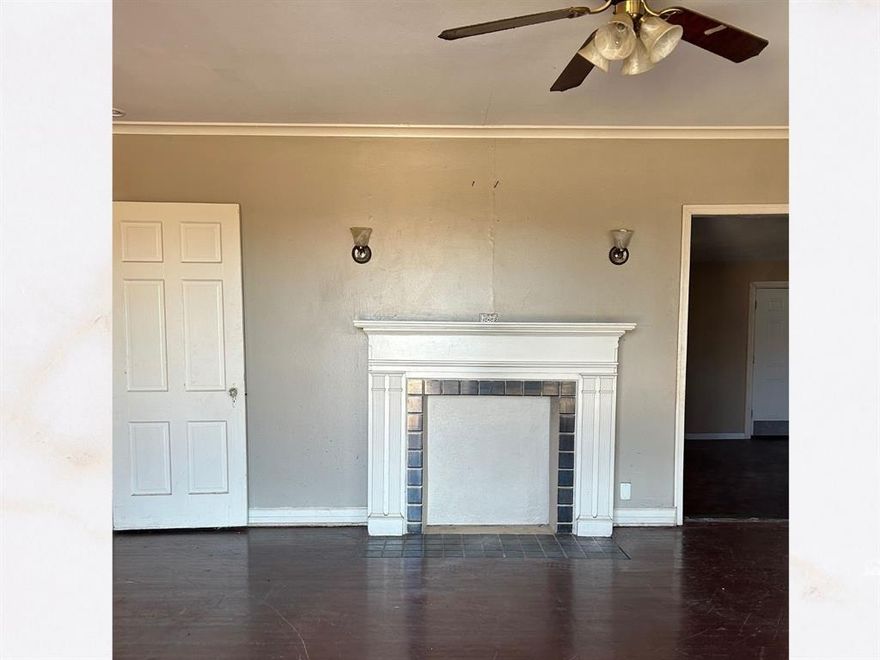 Charming 1938 bungalow located in the Cedar Crest area of Dallas on a spacious 9,000+ sq ft lot. Offering approximately 1,574 sq ft, this property features a large living area with decorative fireplace and a flexible floor plan that includes bonus rooms suitable for office, studio, or additional sleeping space. Home is in need of renovation and is being sold as-is. Excellent opportunity for investors or buyers looking to customize and add value. Convenient access to major highways, downtown Dallas, and Bishop Arts.