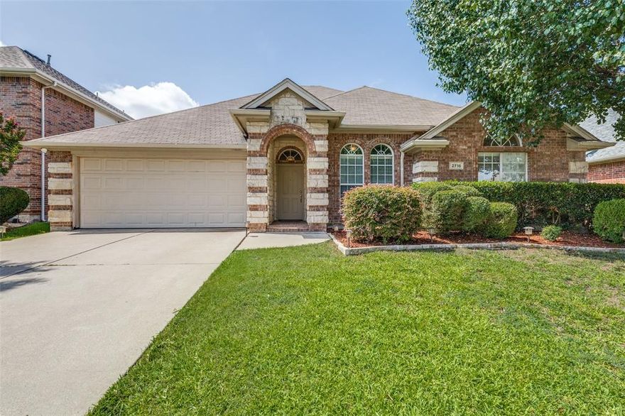 Welcome to 2716 White Rock Drive—a beautifully updated home nestled in the sought-after Crossing at Fossil Creek community, where comfort meets convenience. Step inside to discover freshly painted bedrooms and plush new carpet in all bedrooms and closets, plus a brand-new tub is being installed in the hallway bathroom.

The heart of the home is its open-concept living area, anchored by a charming stone fireplace and seamlessly connected to a bright kitchen and dining space—perfect for cozy family dinners or lively weekend gatherings.
Your private primary suite offers a spa-inspired retreat, complete with a luxurious bath and an expansive walk-in closet. Two additional bedrooms provide flexible space for guests or a growing household. At the same time, a dedicated home office with hardwood flooring can serve as a fourth bedroom, complete with a closet and a window. 

Outside, enjoy a generous backyard ideal for weekend barbecues, evening stargazing, or cultivating your dream garden. Located just minutes from the vibrant shops, dining, and entertainment at Alliance Town Center—with quick access to major highways, this home delivers the lifestyle and location you've been searching for.

Bonus: This property qualifies for up to $15,000 in down payment and closing cost assistance, making now the perfect time to make it yours.