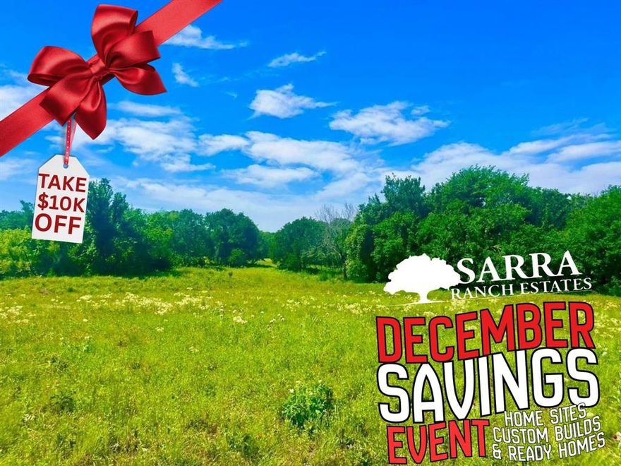 Lot 99 is tucked away in the relaxing community of Sarra Ranch Estates. Located about 12 minutes North of the Weatherford courthouse, Sarra Ranch provides the opportunity to grow your roots in Parker County, one of the most coveted counties to live in Texas. Being one of two tracts that have a pond and containing several groups of mature oak trees, this lot has more than a couple build spots to watch hundreds of beautiful sunrises and sunsets. Sarra Ranch has a total of 103 lots in a private loop so you can safely jog around the whole neighborhood or take your horse for a run. Choosing Sarra Ranch Estates will give you a proud place to live the country life and build long lasting friendships with other neighbors. Welcome Home.