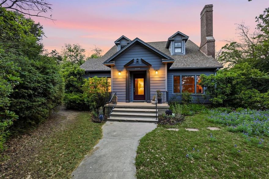 Step into a rare piece of Denton history, this beautifully preserved 1895 historic estate set on over an acre in one of Denton’s most convenient locations. Tucked among mature trees, this light-filled 4-bedroom, 3-bath home with over 3,200 square feet blends timeless character with modern functionality, creating a lifestyle that is both refined and comfortable. Inside, original hardwood floors, soaring ceilings, and expansive windows fill the home with natural light, highlighting the craftsmanship only found in historic properties. The spacious kitchen offers generous prep space and room to gather, seamlessly connecting to multiple living and dining areas designed for both entertaining and everyday living. The primary suite is located on the main level for convenience, while multiple en-suite bathrooms provide flexibility for multigenerational living, guests, or private work-from-home setups. Step outside and experience the true value of this property. The sparkling pool, expansive backyard, and over one acre of land create a private retreat perfect for outdoor living, gardening, pets, or simply enjoying the peaceful setting rarely found this close to the heart of Denton. Whether hosting under the Texas sky or enjoying a quiet evening, the space offers endless possibilities. A large garage provides ample parking and storage, adding everyday practicality to the home’s historic charm. Ideally located just minutes from UNT, TWU, and the shops, dining, and live music of the Denton Square, this property combines privacy, space, and accessibility. Recognized as a historic landmark by the City of Denton, this home offers features today’s buyers are actively searching for, including a historic estate, over one acre of land, pool, multigenerational layout, and a prime location near universities and downtown. A rare opportunity to own a true piece of Denton’s architectural heritage while enjoying space, comfort, and a lifestyle that feels both timeless and connected.
