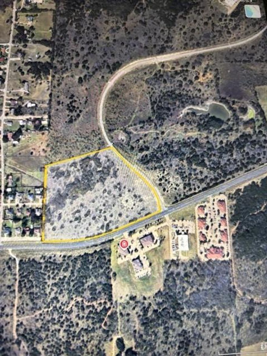 Ideal location for a medical office or healthcare-related use, including doctor’s office, medical service building, outpatient surgical facility, or urgent care center. The property is conveniently located near Granbury Hospital and Granbury Regional Airport, offering excellent accessibility for patients, staff, and emergency services.
Situated in a growing medical and commercial area, this site presents a prime opportunity for healthcare providers or investors seeking proximity to key medical infrastructure (buyer to verify zoning and permitted uses). 
This is part of a larger tract of land and so more acreage  is available; as well as the fact that this 20 acres can be subdivided.