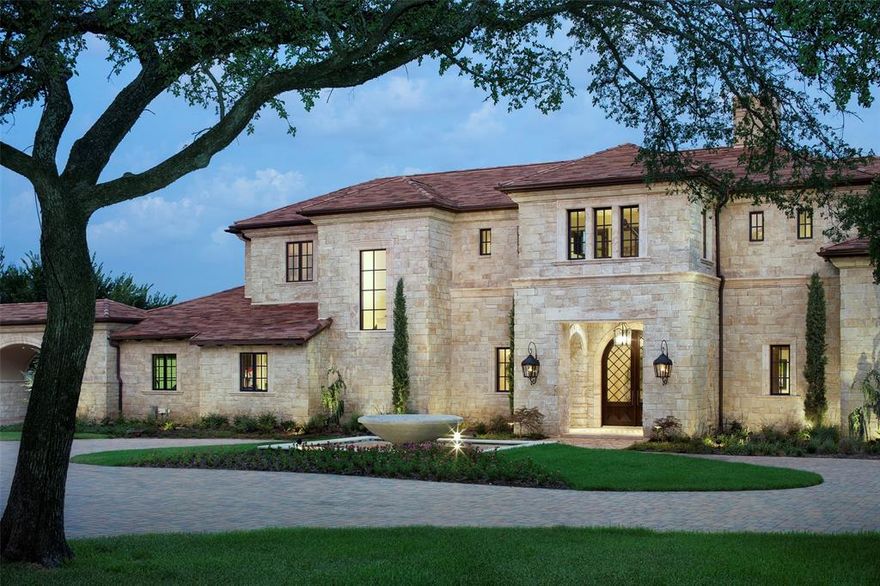 Introducing a timeless Grande Mediterranean Estate designed and built by Jauregui, Architect & Builder in prestigious 76092. This meticulously crafted home is the epitome of defined living, on approximately 3 acres surrounded by mature native oak trees. This home exudes quality & rich exquisite finishes, such as French limestone, antique wood beams, extensive natural stone throughout, upscale appliances, designer hardware, and more! Step into luxury where 5 bedrooms, 5 full baths, 3 half baths, 2 entertainment rooms, study, wine alcove,  gym, craft room, storm shelter and over 1,400 Sq Ft of covered temperature controlled outdoor living awaits you. This outdoor living is an entertainer's dream, including a custom stone fireplace, outdoor kitchen with 2 Green Eggs, a 52 x 26 infinity edge pool and spa, tennis court, water well, fire pit, and more! Located within minutes of DFW International Airport, the highly esteemed Carroll ISD schools, Southlake Town Square, and more!