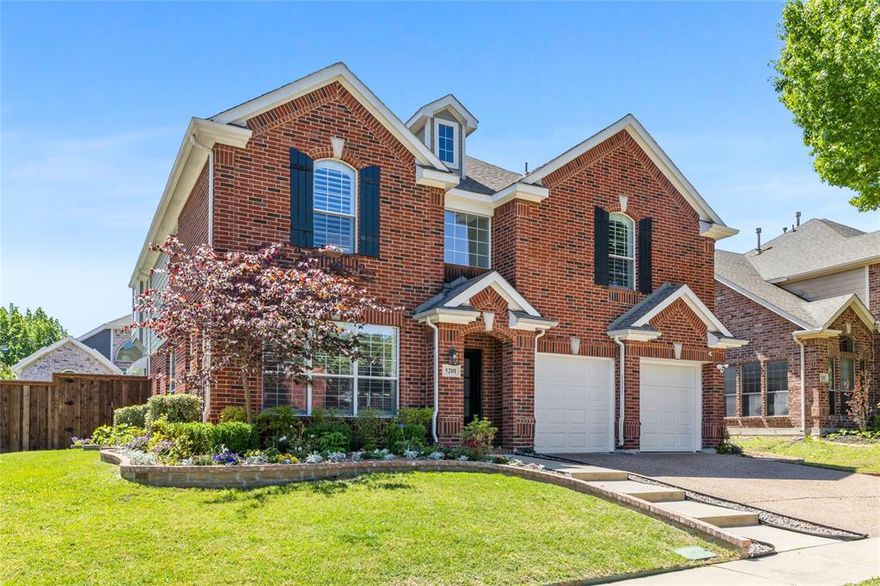 Welcome to your dream home in the highly sought-after community of Stonebrook Crossing in McKinney!
This stunning home has 4-bedrooms, 3 living areas, 3-full baths, formal dining area and kitchen breakfast nook. This home blends modern elegance with everyday comfort in an open, thoughtfully designed floor plan. Beautiful curb appeal! Owner has an incredible green thumb with beautiful flower gardens all around the home. From the moment you step inside, you’ll notice the architectural charm—graceful curved walls and staircase, luxury vinyl plank flooring, and a cozy fireplace with an elegant, updated tile surround and timeless mantel with classic millwork. Enjoy two separate living spaces plus a spacious loft area, this home is perfect for entertaining.
The heart of the home is the chef-inspired kitchen, featuring granite countertops, a large island, stainless steel appliances, and abundant cabinetry, making it as functional as it is beautiful which flows into the family room. Two dining areas offer flexibility for casual meals or formal occasions.
The spacious primary suite is a true retreat, featuring a dramatic curved wall for an elevated custom artful vibe, en-suite bath and a generous walk-in closet. Additional highlights include a private backyard with an expanded beautiful, covered patio—ideal for outdoor dining or quiet evenings at home. The swing and hammock on patio stay if buyer would like them. Refrigerator conveys.
Conveniently located near shopping, dining, and major highways, this home also includes a 2-car garage and access to fantastic community amenities. Buyer to verify schools, lot size, square footage, property tax and HOA fees, and room dimensions which are rounded off to the nearest foot. This home is now vacant so go and show, schedule with Broker Bay.