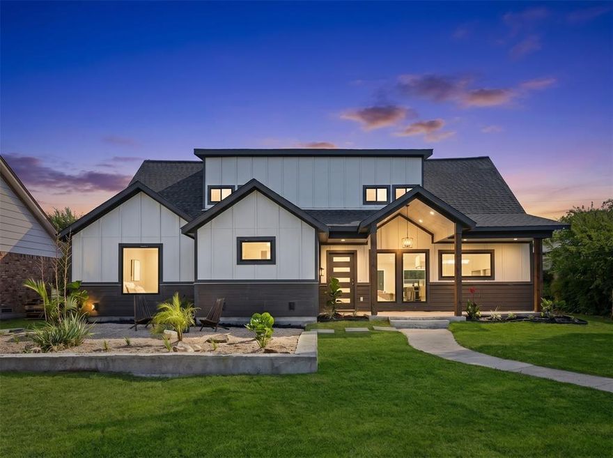 Beautifully renovated, this 5-bedroom, 3.5-bath home offers modern living with a functional layout and high-end finishes throughout. The main level features a spacious master suite with a luxurious ensuite bath, while the second floor includes a guest master suite, three additional bedrooms, and a large bonus room — perfect for a home office, media space, or play area. Major system upgrades include a new HVAC system, tankless water heater, and fully replaced electrical and plumbing. The open-concept kitchen flows into bright living areas with custom cabinetry, updated flooring, and fresh paint throughout. Energy-efficient windows, new doors, custom walk-in showers, and expanded landscaping enhance both comfort and curb appeal. Enjoy outdoor living on the covered front and back patios. Located in an established neighborhood with convenient access to shopping, dining, and major highways. Full list of upgrades available in the transaction desk.