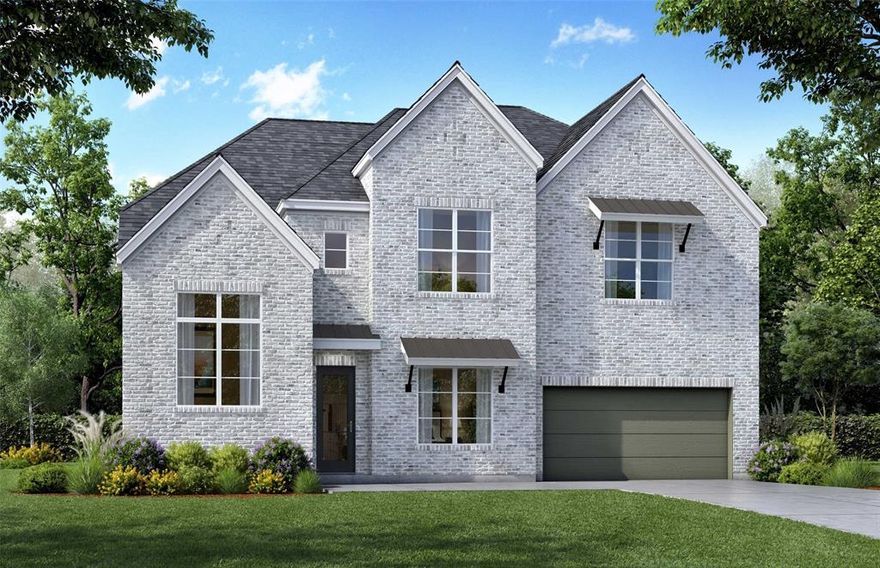 This brand-new luxury home with a 3-car tandem garage seamlessly blends timeless elegance with modern sophistication. This 5-bedroom, 5.5-bath home includes a media room and a soaring two-story family room with a fireplace and a wall of windows that provide abundant natural light. Nail-down wood floors flow through the main living spaces, while plush carpeting adds warmth to the bedrooms, game room, and media room. The spacious primary suite includes a spa-like bath with a freestanding tub, an oversized shower, and dual closets. The gourmet kitchen features custom cabinetry, upgraded appliances, and ample counter space, ideal for everyday living and entertaining. Designed for comfort and versatility, the home offers spacious bedrooms, including a junior primary suite, along with a dedicated raised study, game room, and media room. This layout provides the perfect balance for hosting guests, working from home, or relaxing with family. Don’t miss this incredible opportunity!