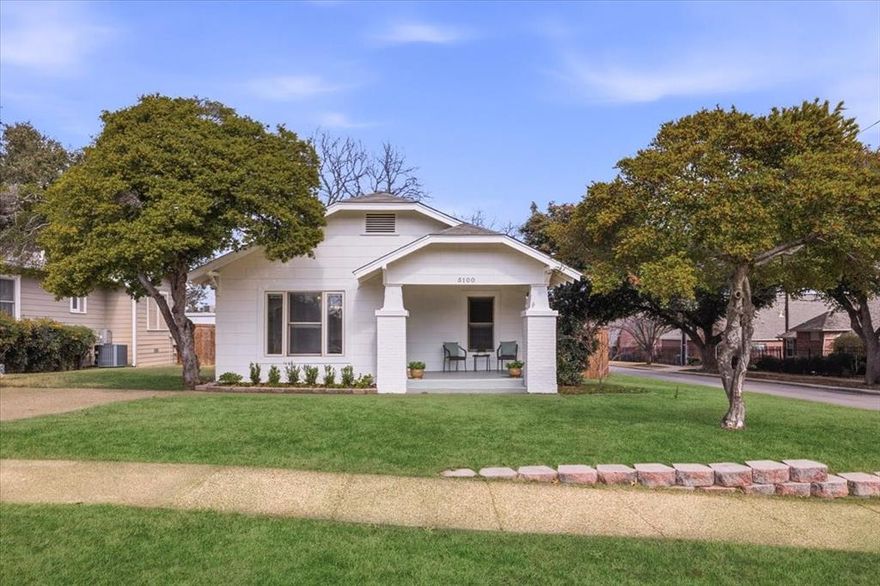 Perfectly positioned just off the bricks of Camp Bowie, this charming two-bedroom, one-bath Craftsman bungalow offers an exceptional layout and an unbeatable location.

Original hardwood floors run throughout the home and are complemented by a fresh coat of paint inside and out, including the front and back porches, creating a crisp and move-in-ready feel. The living and dining spaces are open and connected, providing seamless flow for everyday living and entertaining. The kitchen connects seamlessly to the dining area and laundry room, creating an efficient and intuitive layout.

Thoughtfully designed with well-proportioned rooms and excellent natural light, the home lives beautifully and offers comfort and functionality throughout. Outdoor spaces include a welcoming front porch and a private backyard with a deck, ideal for relaxing or hosting friends.

Located minutes from Fort Worth’s Cultural District, dining, shopping, and everyday conveniences, with quick access to I-30 for easy connectivity across the city, this home offers the best of neighborhood charm and urban accessibility.