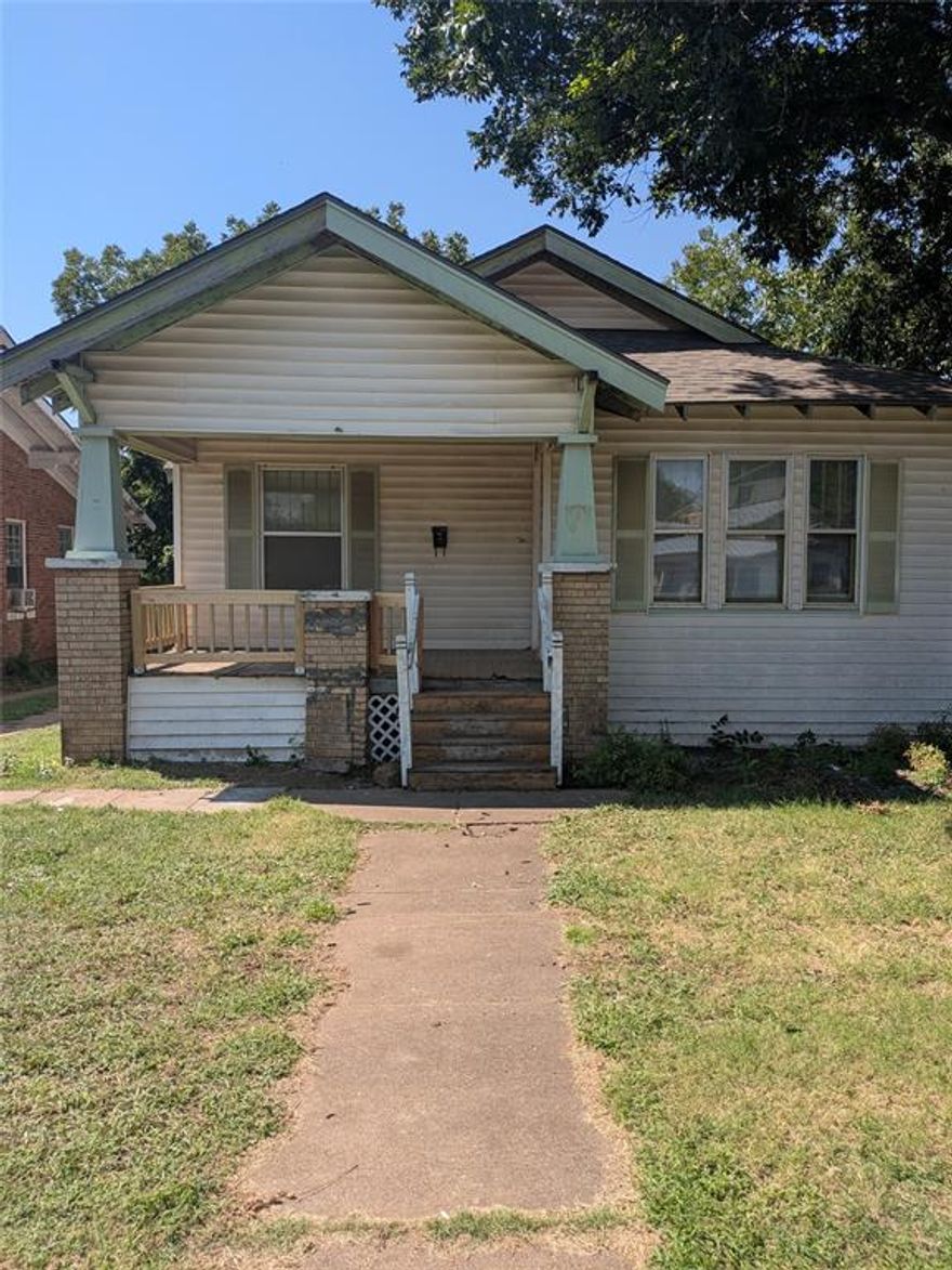Currently rented for $1100 a month.  Recently updated home with 3 bedrooms, 1 bathroom.  Updates include fresh paint and refinished hardwood floors.