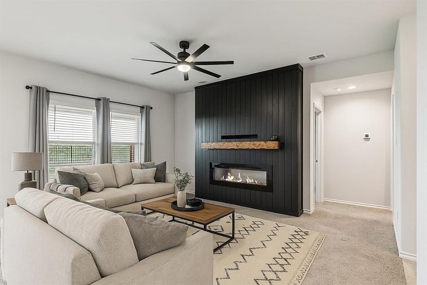****This BEATUIFUL home looks brand new but no need to wait for the build time!! Move-in ready & equipped with Smart Home Technology! A USDA Loan is available on this home....which means NO DOWN PAYMENT, competitive interest rates and relaxed credit requirements!!! Run, don't walk to see this beauty!! The time to buy is now.****

Step into this stunning home that radiates pride of ownership throughout. The open floor plan is thoughtfully designed for both everyday living and effortless entertaining, flowing seamlessly into a light and bright kitchen that’s sure to impress. Enjoy modern touches like a farmhouse sink, gas range, sleek granite countertops, ample cabinetry, and a walk-in pantry, all basking in natural light.

Relax in the cozy living area featuring a custom electric fireplace—a perfect focal point and ambiance booster year-round. The secondary bedroom is a standout with a custom accent wall that adds charm and character—easily customizable to match your personal style or favorite color.

Enjoy peaceful mornings or unwind in the evening on the covered back patio, overlooking open green space with no rear neighbors—your own private retreat.  Inside, convenience meets function with Smart Home Technology, a tankless water heater and a built-in pedestal ready for your washer and dryer setup.

Located in a vibrant community with amenities like a sparkling pool, playground, scenic walking trails, and a serene pond, this home offers a lifestyle that’s as active or relaxed as you want it to be.

And when it comes to location—you’re in the heart of it all! Enjoy close proximity to I-35W, Hwy 114, the Alliance Corridor, DFW Airport, Tanger Outlets, an abundance of shops, restaurants, Downtown Fort Worth, and so much more!