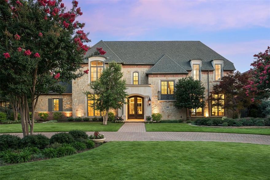 Exceptional home built by Terry Woldt in Preston Hollow on oversized lot. Light filled foyer flanked by study, living w FP & dining. Updated ktchn & butler’s opens to family & bfast rm. Ktchn is well designed w center island, Wolf range, SubZero R&F, 2 dishwashers & dual sinks. Home mgmt office adjacent to ktchn. Family rm w natural stone wall, gas fp & French doors lead to covered loggia & outdoor entertaining space. Wetbar w wine fridge, bev center & icemaker. Primary suite, offers lrg window & sitting area. Primary bath w sep vanities, jetted tub, sep steam shower & 2 walkin closets. 1st flr guest suite w private bath (also serves as pool bath), walkin closet, utility w sink & mudrm. Multiple staircases lead to 2nd flr, offering 3 ensuite bedrms w walkin closets, game rm, & unfinished bonus attic space. Covered patio feat electric screens, FP & fans. Outdoor ktchn & grill, bev center, & barstool ledge, overlooking pool & spa. Turfed yard & fire pit complete home. 4 car garage!