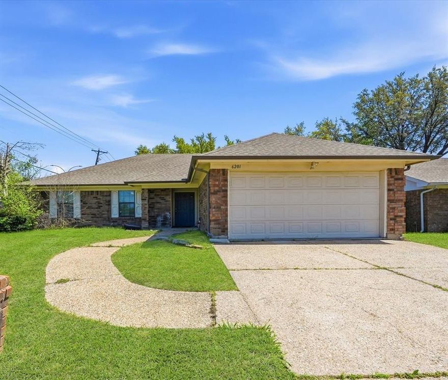 Welcome home to this charming corner-lot gem in Arlington’s established Colonial Estates! Priced at $300,000, this move-in ready 3-bedroom, 2-bath home with a 2-car garage offers the perfect blend of comfort, style, and value.

Step inside to soaring vaulted ceilings, rich luxury vinyl plank flooring, and a cozy brick fireplace accented by a striking wood feature wall—creating a warm and inviting living space filled with natural light. The kitchen offers great functionality with a breakfast nook and easy flow into the main living areas, while a unique wet bar adds a fun and stylish touch for entertaining.

French doors lead to a spacious backyard retreat with an open patio, mature trees, and plenty of room to relax, entertain, or play. A storage shed adds extra convenience for tools and equipment.

With easy access to I-20 and Highway 360, plus nearby shopping, dining, and entertainment, this home offers both comfort and convenience. Whether you're starting your homeownership journey or looking for a place to truly make your own—this one checks all the boxes!