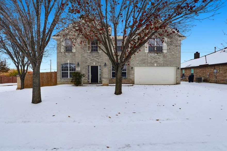 Spacious two-story home located in the established Cimmaron Estates community, offering a flexible layout with generous living space throughout. The main level features an open living area with fireplace that flows easily into the kitchen, providing ample cabinet space and room for everyday living or entertaining. The primary bedroom offers a private retreat, while additional bedrooms allow flexibility for guests, work, or hobbies. A large backyard and attached garage complete the home, with convenient access to major roadways, shopping, and dining.