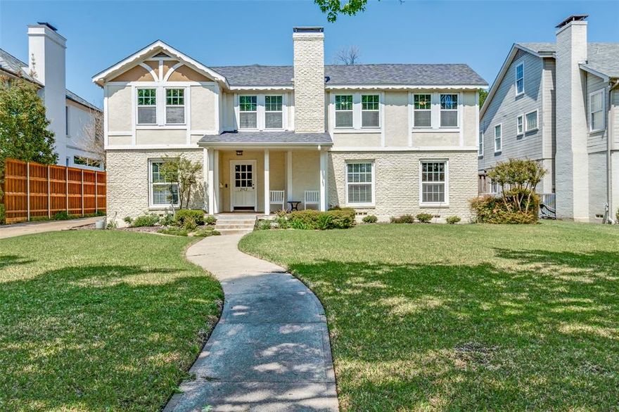 Charming 1940s home situated on an expansive 70 x 160 lot in the heart of University Park. This classic residence offers two spacious living areas, two dining spaces, four bedrooms, and two full bathrooms. A detached two-car garage is complemented by a guest house with a full bath—perfect for visitors, a home office, or studio. The oversized backyard provides plenty of space to add a pool and create your ideal outdoor oasis. Conveniently located with quick access to the Dallas North Tollway for an easy commute.