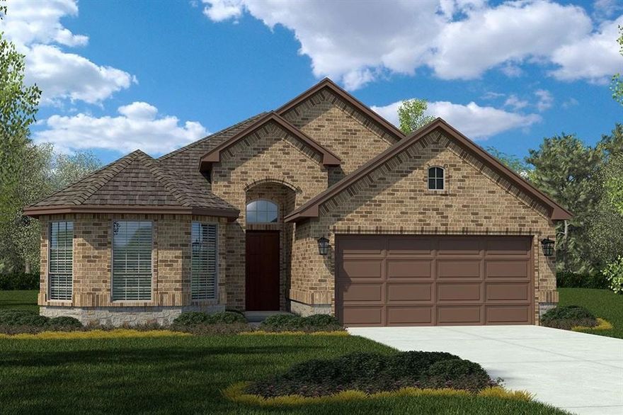 Welcome to Keller Crossing in Keller ISD! This 4-bed, 2-bath, 2-car garage home (Pine floorplan, Elevation B) features an open-concept design with a chef’s kitchen, quartz countertops, built-in stainless steel appliances, and a walk-in pantry.
The luxurious owner’s suite offers a dual-sink vanity, garden tub, oversized shower, and walk-in closet. Enjoy smart home tech, a covered patio, full sod & sprinkler system, tankless water heater, and a radiant barrier roof.
Surrounded by 300+ acres of parkland with quick access to I-35W, I-820 & HWY 114. Winter completion—don’t miss out!!!!!