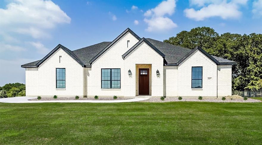 This is a great family home with 4 bedrooms, 2 full baths, 2 car garage. Wide open floor plan with great room, dining and kitchen that overlooks the massive back yard. Real hardwood floors throughout living, kitchen and dining area. Great brand-new floor plan that is getting rave reviews. The community Rocky Top Ranch is a new community in Reno, Texas offering luxury and peaceful serenity. Enjoy a small-town atmosphere and wide-open space. Rocky Top offers large 1+ acre lots. This scenic community features beautiful hilltop views and stunning sunsets. With convenient access to Eagle Mountain Lake, Springtown, Azle, Lake Worth, and Boyd, you’ll experience Reno’s rural charm while having city amenities nearby.