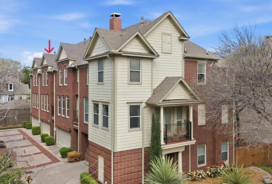 Welcome to the heart of Uptown Dallas! No HOA! This lovely, move-in-ready townhome offers a perfect blend of comfort, space, & walkable city living  in an Uptown location. Wide floorplan feels open & spacious; a refreshing departure from typical narrow townhome designs. Three bedrooms with FULLY UPDATED ensuite baths. Elegant entry leads to 1st floor bedroom-office & ensuite bath, generous walk-in closet & direct backyard access, with the added privacy of a new Cedar fence — a perfect area for pets. Wood & tile floors run throughout the home, which is designed for everyday living & entertaining. Kitchen features include quartz countertops, island storage, walk-in pantry, GE Gas Cooktop. GE Microwave and oven;  KitchenAid  Refrigerator and Bosch dishwasher. Gas fireplace & built-in cabinetry add to a cozy feel in the living room. Convenient half-bath for guests. The third level is home to an elegant Primary bedroom suite with custom bathroom (custom built-in clothes bin), 2nd bedroom with ensuite bath, and convenient laundry area.  Street parking passes for guests. Updates include a NEW ROOF (2025), HVAC (2022), new fence, two water heaters (2019) and many others! On a quiet Uptown street, the location is hard to beat—just minutes from downtown. Quick access to Central Expressway (75) & Dallas North Tollway. Enjoy a 4-minute walk to Whole Foods, short stroll to Klyde Warren Park for food trucks, live events, & green space. Easy access to Griggs Park & Katy Trail. A vibrant collection of nearby restaurants, bars, coffee shops & fitness studios—including Parliament, Bowen House, State & Allen, Standard Pour, White Rhino, & Uptown Yoga—all within walking distance. American Airlines Center is a 10-minute drive for concerts & sporting events. This is Uptown living at its best—walkable, spacious, thoughtfully updated & effortlessly connected to everything Dallas has to offer. *All information is deemed reliable but is not guaranteed and should be independently verified *